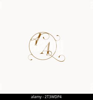 IA uniquely wedding logo symbol of your marriage and you can use it on your wedding stationary Stock Vector