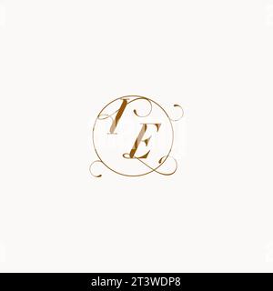 IE uniquely wedding logo symbol of your marriage and you can use it on your wedding stationary Stock Vector