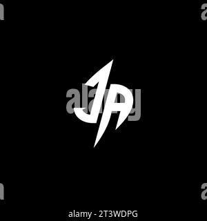 JA monogram esport logo design with cool shape concept in vector Stock Vector