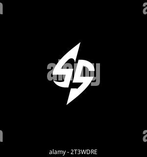 SS monogram esport logo design with cool shape concept in vector Stock Vector