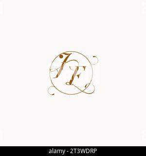 JF uniquely wedding logo symbol of your marriage and you can use it on your wedding stationary Stock Vector