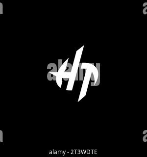 HT monogram esport logo design with cool shape concept in vector Stock Vector
