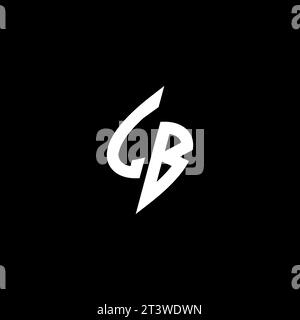 LB monogram esport logo design with cool shape concept in vector Stock Vector