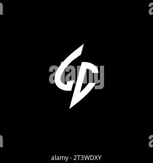 LC monogram esport logo design with cool shape concept in vector Stock Vector