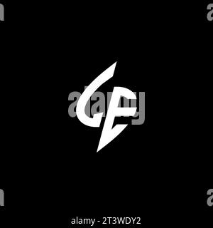 LE monogram esport logo design with cool shape concept in vector Stock Vector