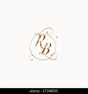 RB uniquely wedding logo symbol of your marriage and you can use it on your wedding stationary Stock Vector