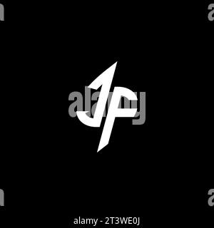 JF monogram esport logo design with cool shape concept in vector Stock Vector
