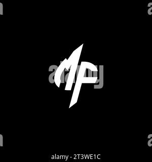 MF monogram esport logo design with cool shape concept in vector Stock Vector
