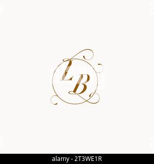LB uniquely wedding logo symbol of your marriage and you can use it on your wedding stationary Stock Vector