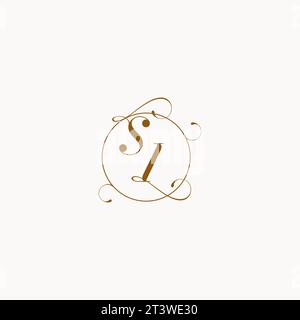 SI uniquely wedding logo symbol of your marriage and you can use it on your wedding stationary Stock Vector