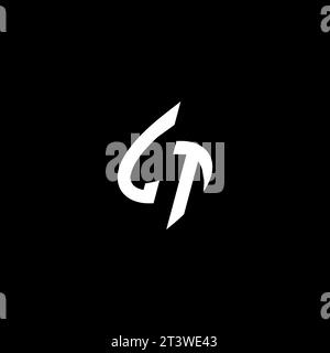 LT monogram esport logo design with cool shape concept in vector Stock Vector