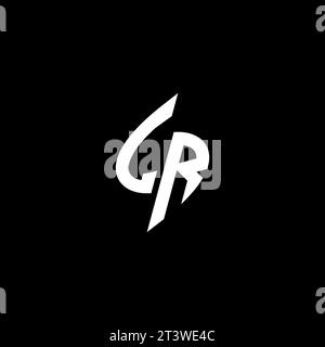LR monogram esport logo design with cool shape concept in vector Stock Vector