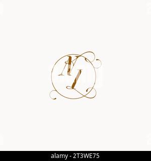 NI uniquely wedding logo symbol of your marriage and you can use it on your wedding stationary Stock Vector