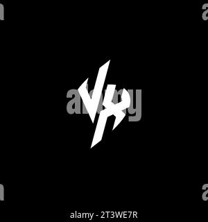VX monogram esport logo design with cool shape concept in vector Stock Vector