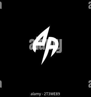PA monogram esport logo design with cool shape concept in vector Stock Vector
