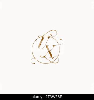 UX uniquely wedding logo symbol of your marriage and you can use it on your wedding stationary Stock Vector
