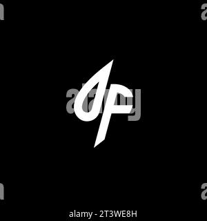 OF monogram esport logo design with cool shape concept in vector Stock Vector