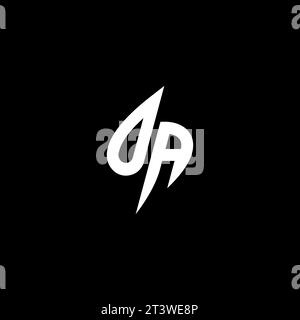 OA monogram esport logo design with cool shape concept in vector Stock Vector