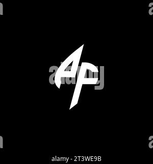 PF monogram esport logo design with cool shape concept in vector Stock Vector