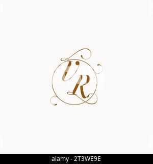 VR uniquely wedding logo symbol of your marriage and you can use it on your wedding stationary Stock Vector