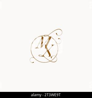MX uniquely wedding logo symbol of your marriage and you can use it on your wedding stationary Stock Vector