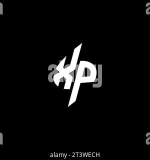 XP monogram esport logo design with cool shape concept in vector Stock Vector