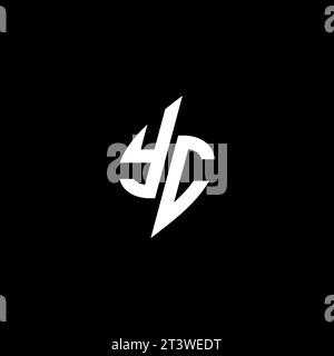 YC monogram esport logo design with cool shape concept in vector Stock Vector