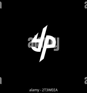 YP monogram esport logo design with cool shape concept in vector Stock Vector