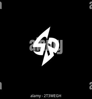 SW monogram esport logo design with cool shape concept in vector Stock Vector