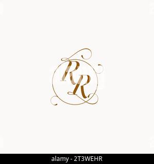RR uniquely wedding logo symbol of your marriage and you can use it on your wedding stationary Stock Vector