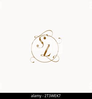 SL uniquely wedding logo symbol of your marriage and you can use it on your wedding stationary Stock Vector