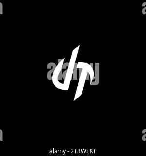 UT monogram esport logo design with cool shape concept in vector Stock Vector