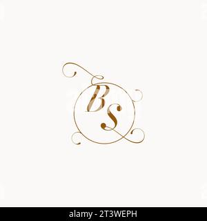 BS uniquely wedding logo symbol of your marriage and you can use it on your wedding stationary Stock Vector