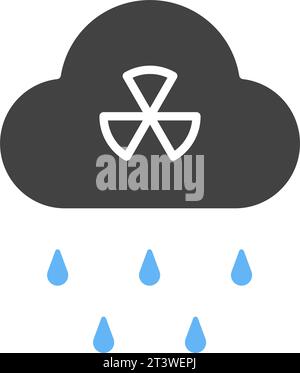 Acid Rain icon vector image. Stock Vector