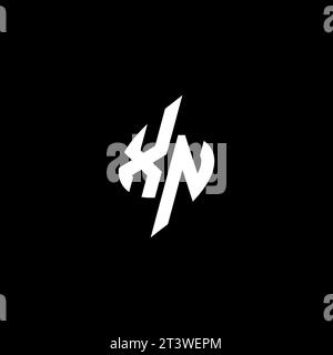XN monogram esport logo design with cool shape concept in vector Stock Vector