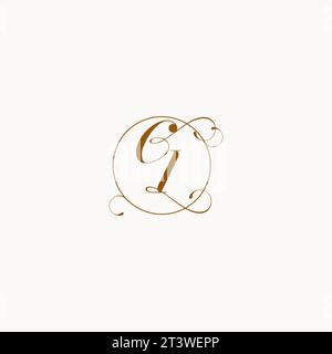 CI uniquely wedding logo symbol of your marriage and you can use it on your wedding stationary Stock Vector