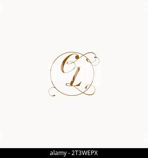 CL uniquely wedding logo symbol of your marriage and you can use it on your wedding stationary Stock Vector