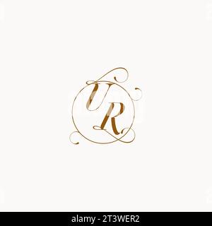 UR uniquely wedding logo symbol of your marriage and you can use it on your wedding stationary Stock Vector