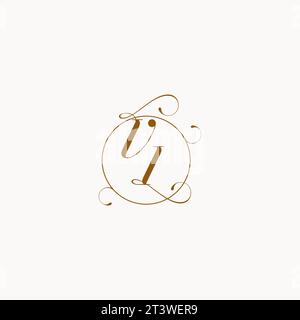 VI uniquely wedding logo symbol of your marriage and you can use it on your wedding stationary Stock Vector