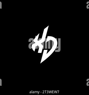 XJ monogram esport logo design with cool shape concept in vector Stock Vector
