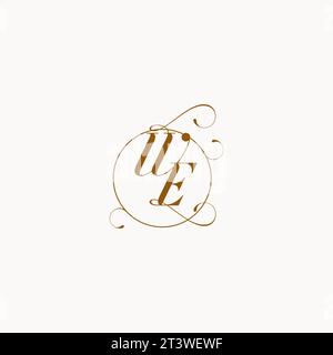 WE uniquely wedding logo symbol of your marriage and you can use it on your wedding stationary Stock Vector