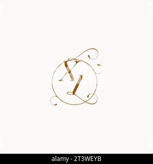 XI uniquely wedding logo symbol of your marriage and you can use it on your wedding stationary Stock Vector