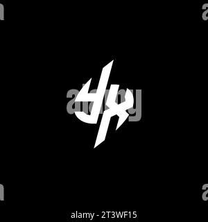 YX monogram esport logo design with cool shape concept in vector Stock Vector