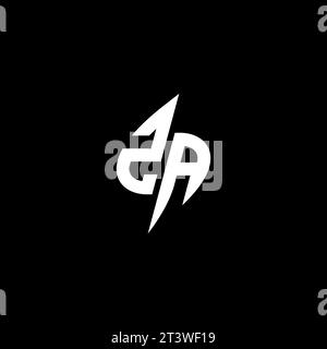 ZA monogram esport logo design with cool shape concept in vector Stock Vector