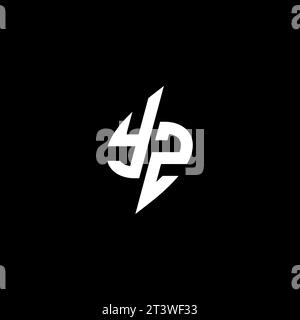 YZ monogram esport logo design with cool shape concept in vector Stock Vector