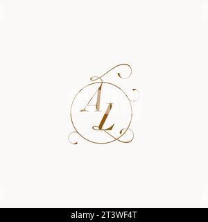 AL uniquely wedding logo symbol of your marriage and you can use it on your wedding stationary Stock Vector