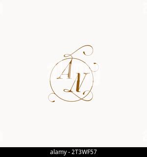 AN uniquely wedding logo symbol of your marriage and you can use it on your wedding stationary Stock Vector