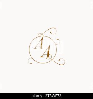 AA uniquely wedding logo symbol of your marriage and you can use it on your wedding stationary Stock Vector