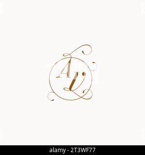 AV uniquely wedding logo symbol of your marriage and you can use it on your wedding stationary Stock Vector