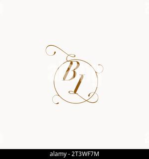 BI uniquely wedding logo symbol of your marriage and you can use it on your wedding stationary Stock Vector